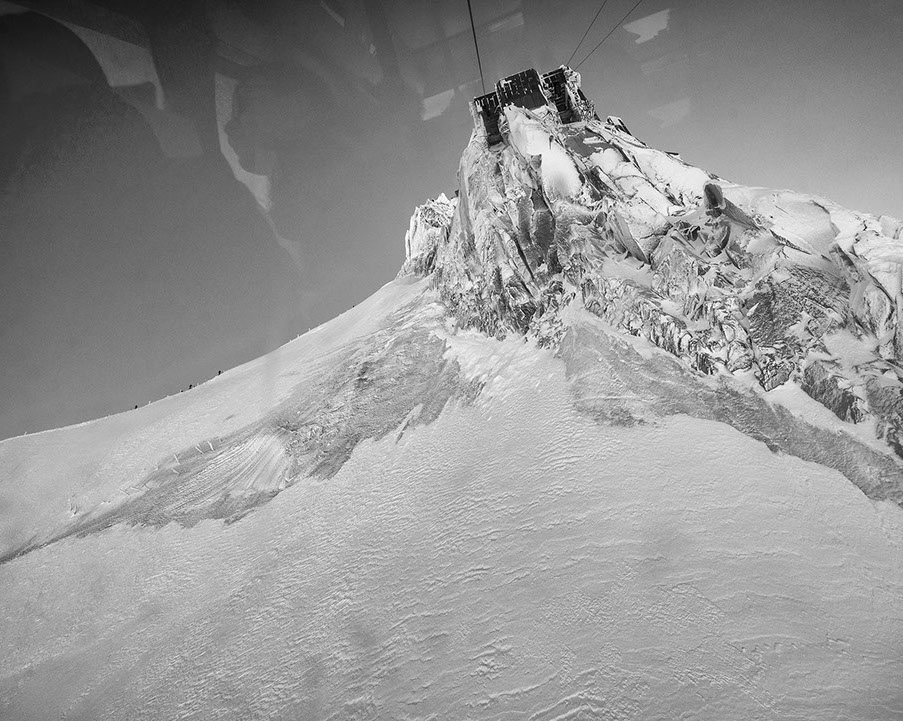 Aiguille du Midi, black and white study